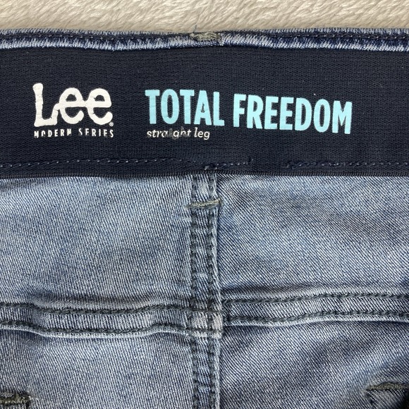 Lee Jeans Womens 16 Blue Total Freedom Straight Leg‎ Stretch Modern Series 36x28 - Picture 12 of 14